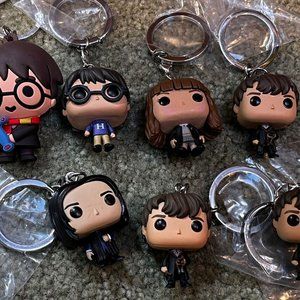 7 HARRY POTTER Blind Bags Keychains New Figure Lot Professor Snake, Hermione Set